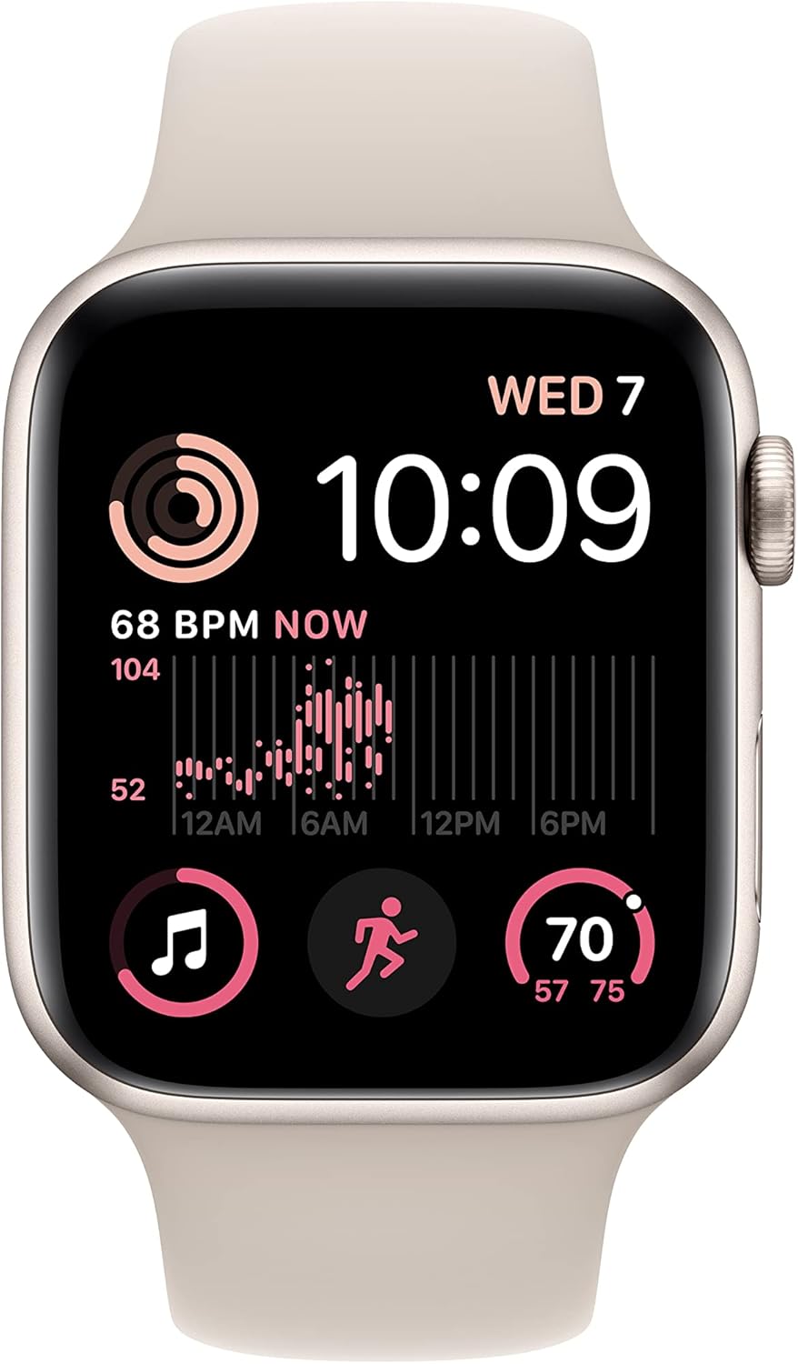 Starlight Aluminum 44mm GPS Smart Watch with Starlight Sport Band A9176