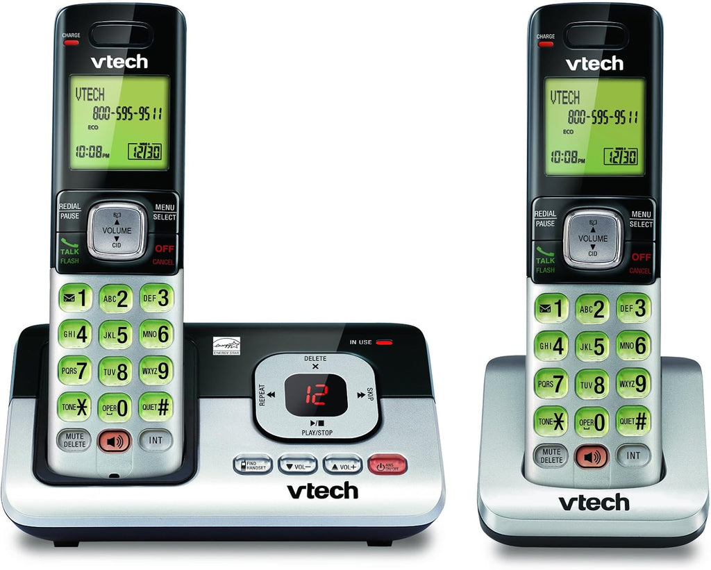 2-Handset Cordless Phone with Answering System V688