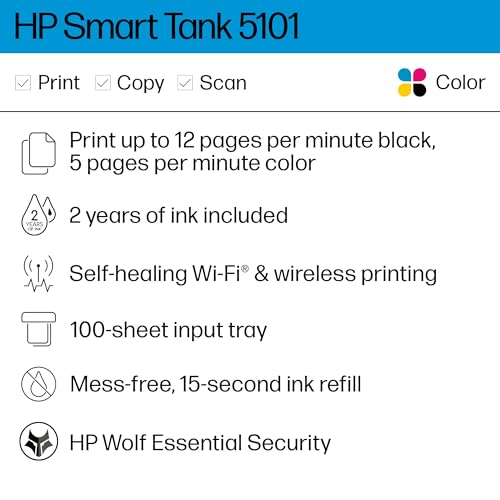 White Wireless All-in-One Ink-Tank Printer L46266