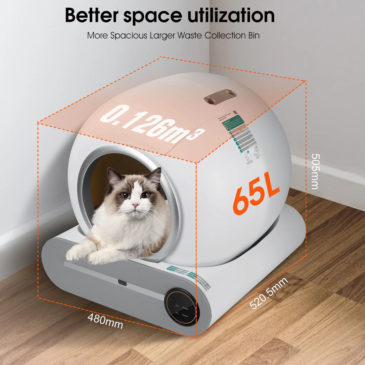 Automatic Self Cleaning Cat Litter Box with App Control X5600