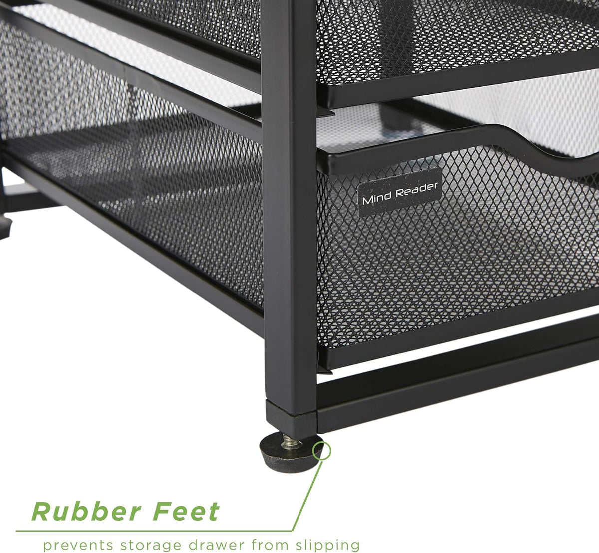 Black 4-Tiered Metal Rolling Utility Cart A71732