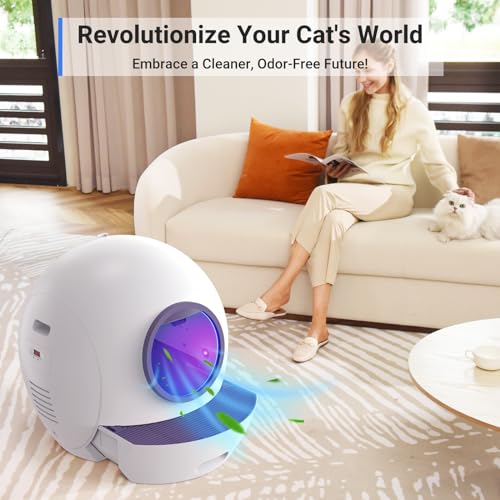 Self Cleaning Automatic Cat Litter Box 60L White O530