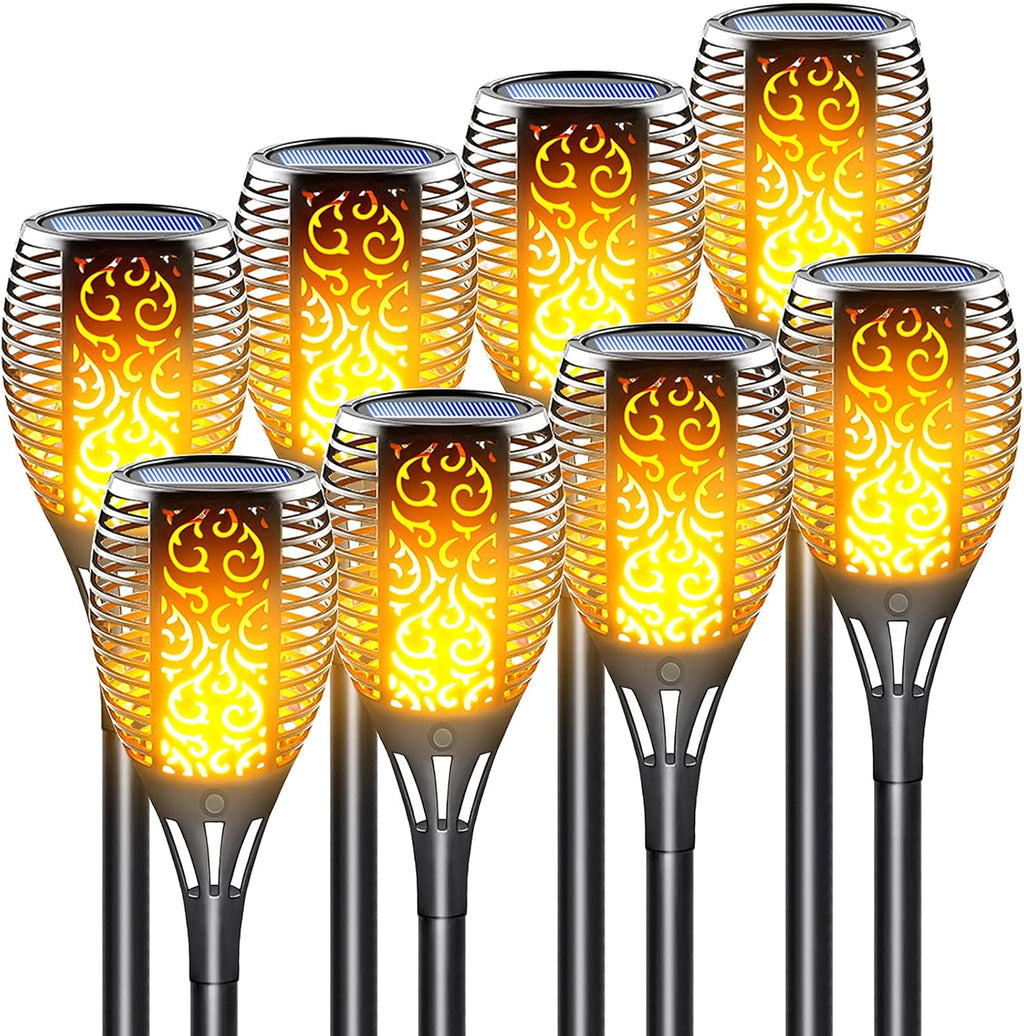 Solar Torch Light with Flickering Flame 8 Pack E910117