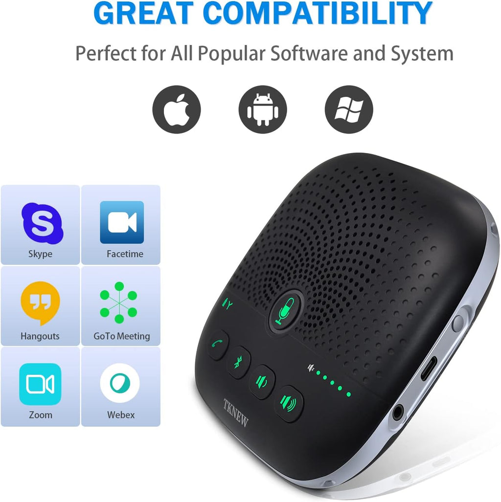 Bluetooth Conference Speakerphone with 4 Noise Cancellation Mics G910522
