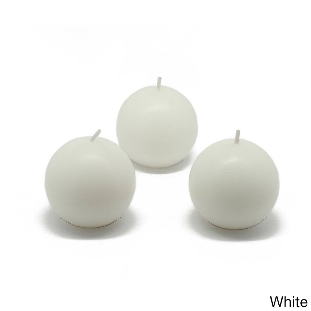 White 2-Inch Ball Candles, Pack of 96 W6669