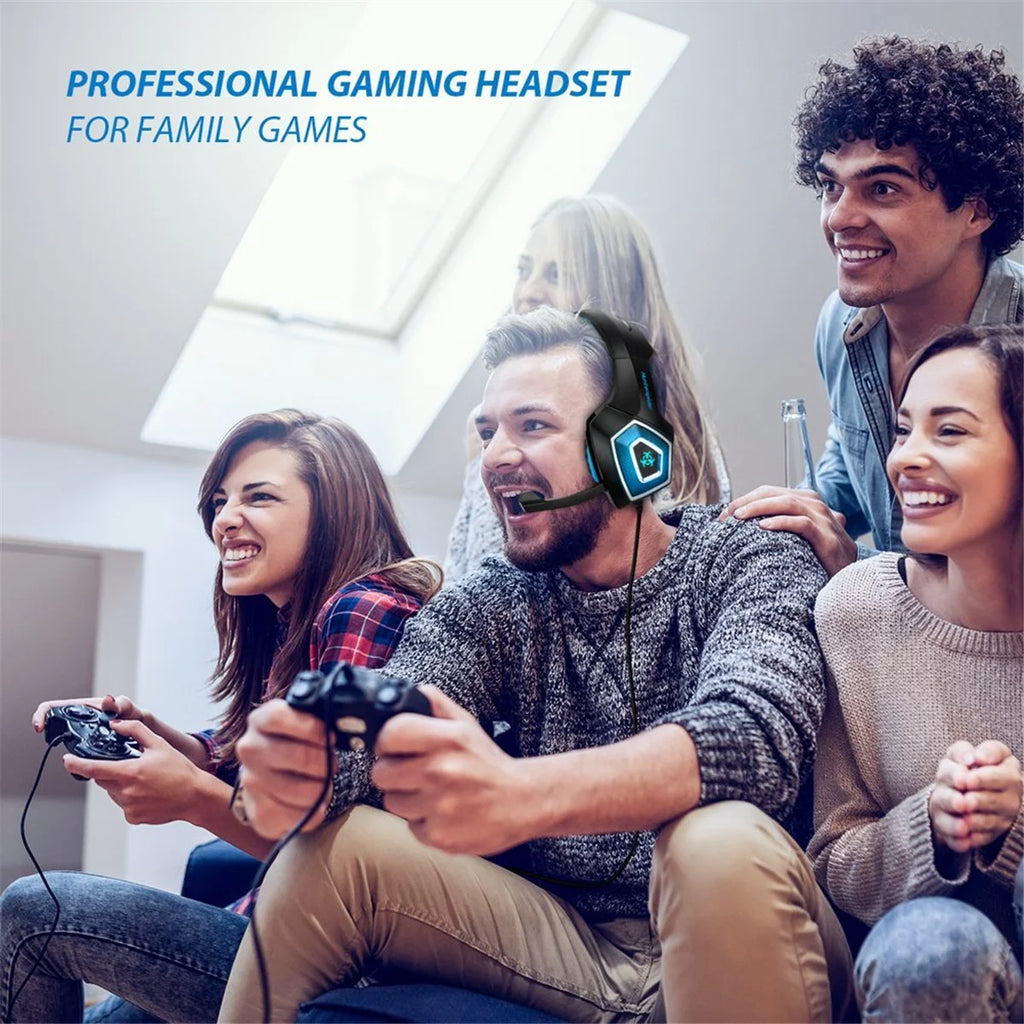 Gaming Headset with Mic, Over Ear 3.5mm Noise Canceling LED Light Y671354