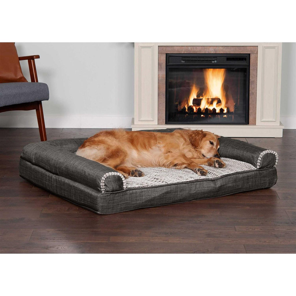 Luxe Fur & Performance Linen Sofa Bed H104111