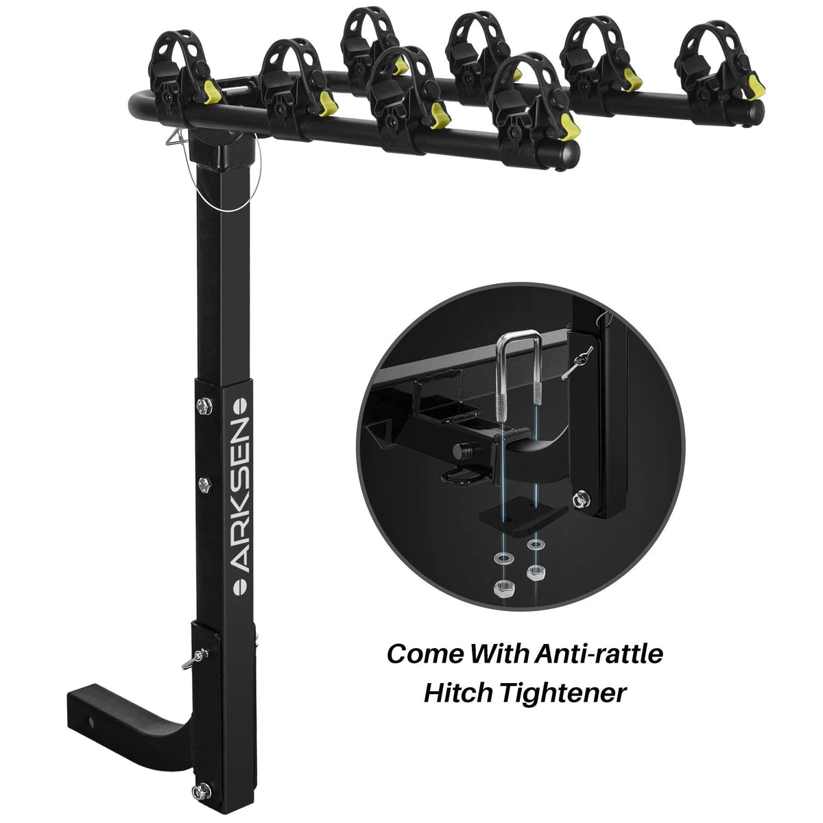 4-Bike Hitch Mount Swing Down Bicycle Rack with 2-Inch Receiver H7485