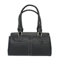Black Leather Double Handle Handbag H35438