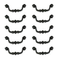 10 Drawer Pull Black Wrought Iron Bail T954