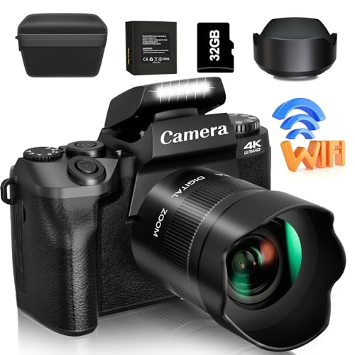 4K 64MP WiFi Touch Screen Digital Camera - Black B57413
