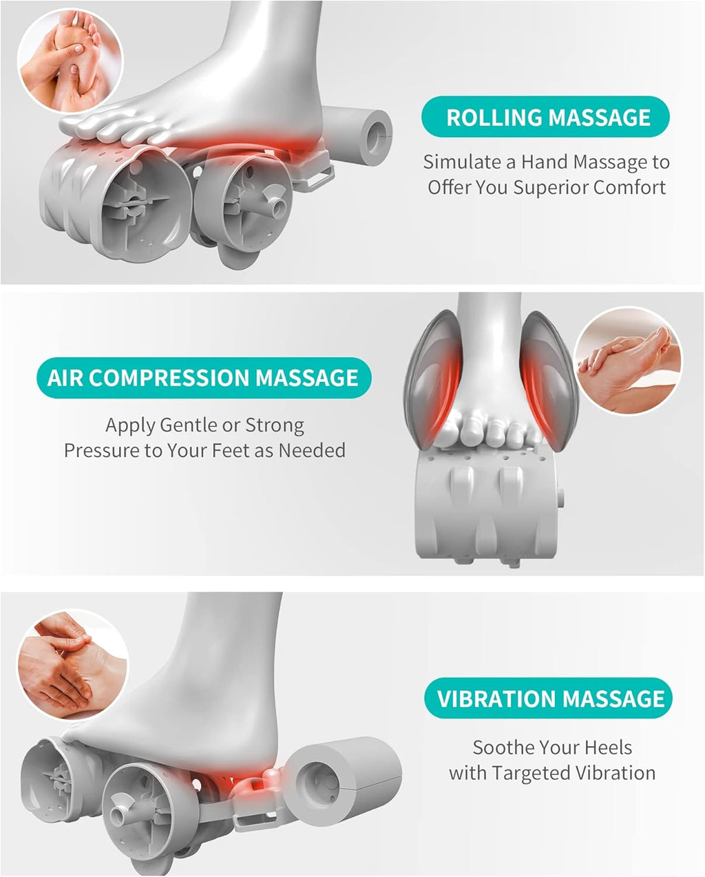 Shiatsu Foot and Calf Massager with Heat and Remote L6801