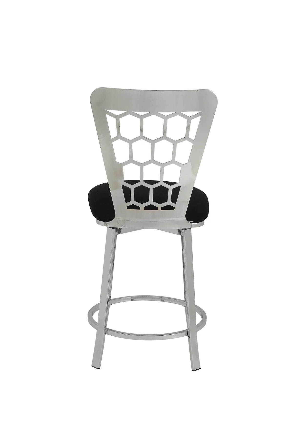 Black Microfiber Counter Height Chair Set of 2 N61394