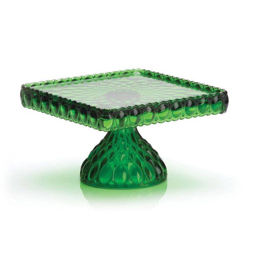 Hunter Green Square Cake Plate P1929