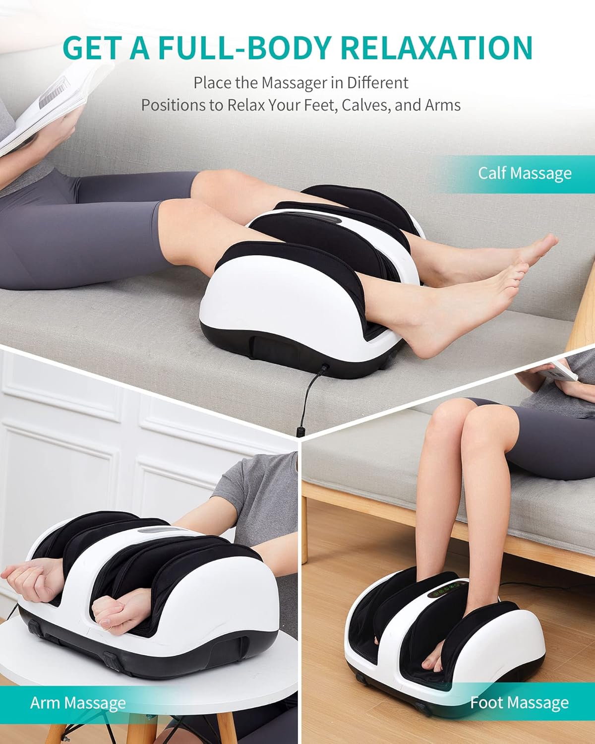 Shiatsu Foot and Calf Massager with Heat and Remote L6801