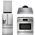 36 Propane Gas Range, Range Hood, Refrigerator with Water and Ice Dispenser, Dishwasher N4260