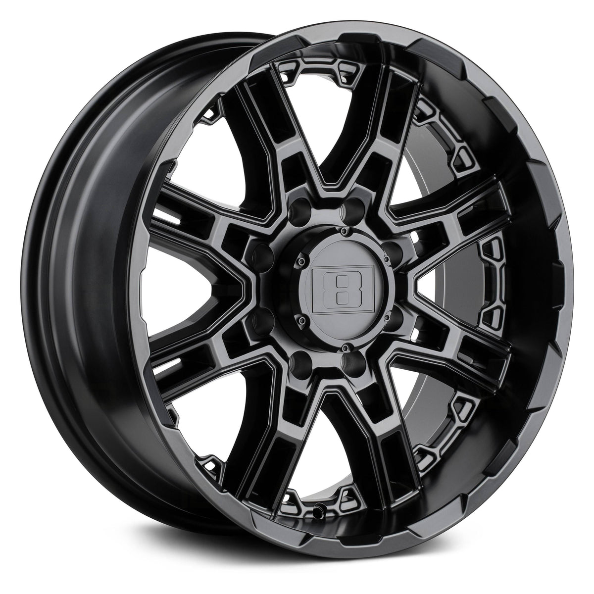 22x10 6x5.5 (6x139.7) Matte Black -12mm Wheel P9592