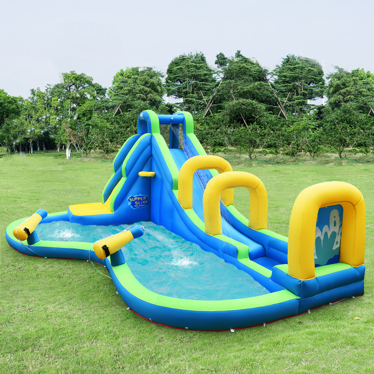 Inflatable Water Slide Kids Bounce House Castle Splash Pool B53248
