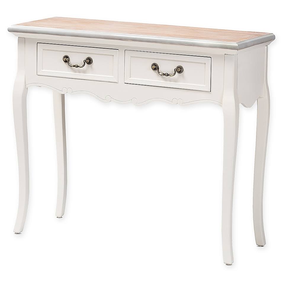 White/Oak Console Table S95357