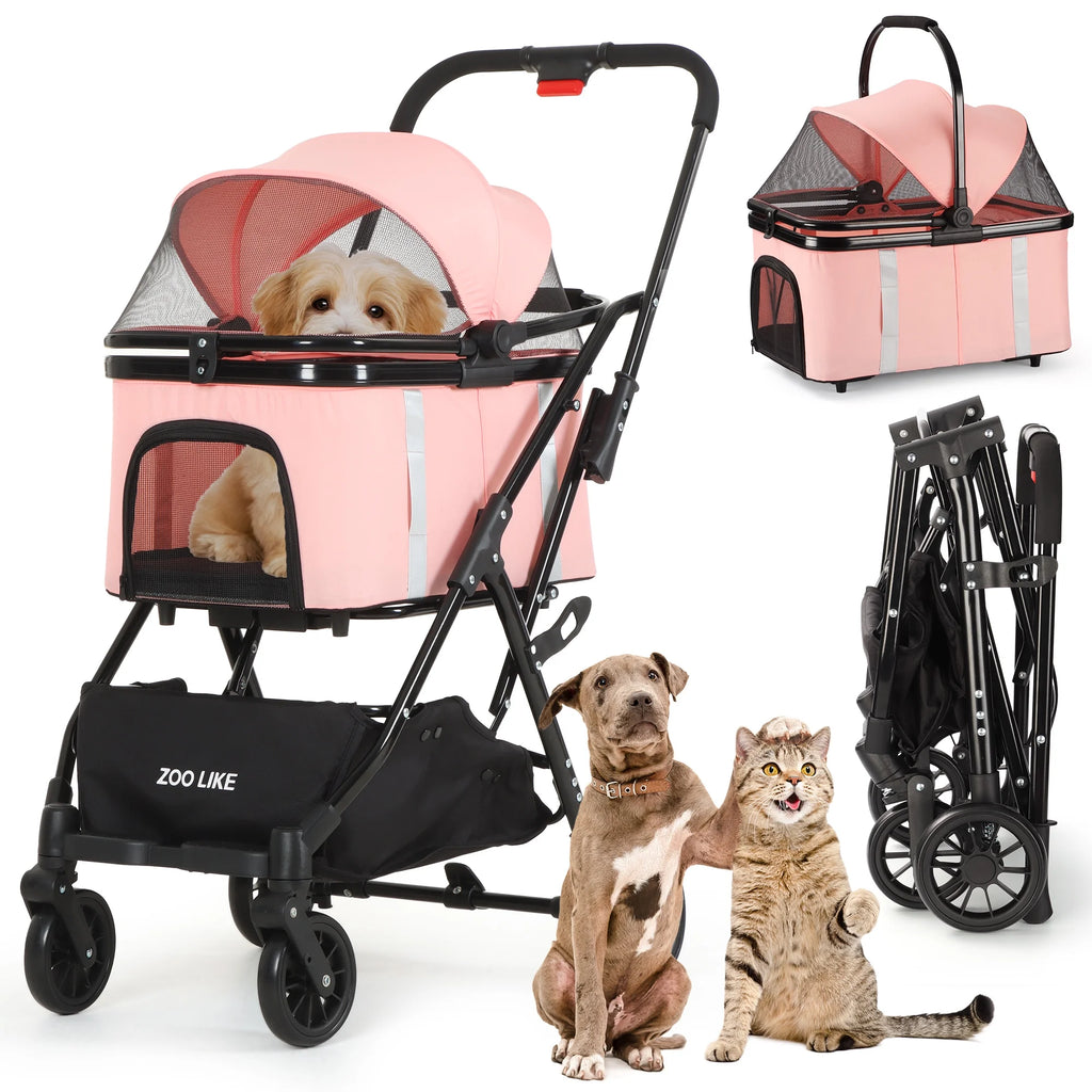Foldable 4 Wheel Pet Stroller P42759