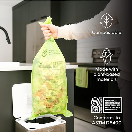 White Stainless-Steel Large Kitchen Compost Bin D399690
