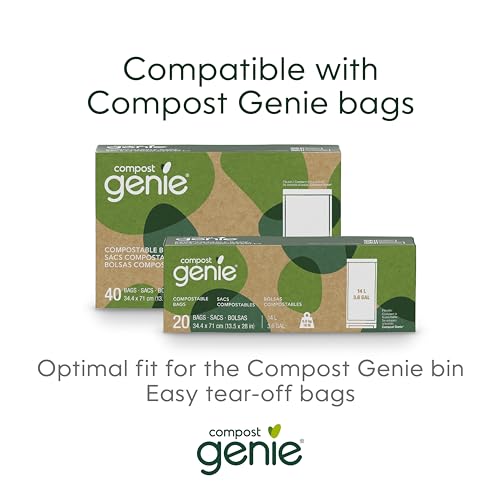White Stainless-Steel Large Kitchen Compost Bin D399690