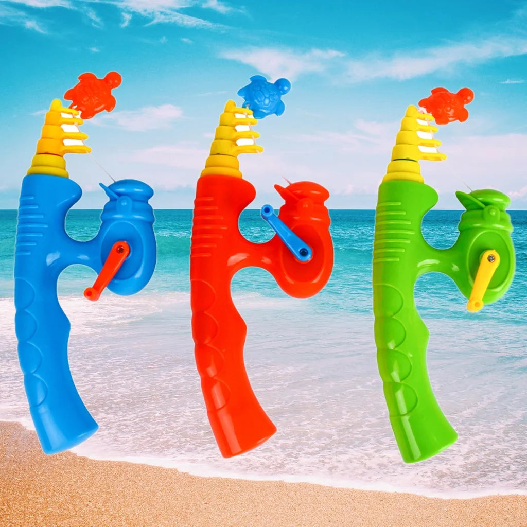 6 Pcs Stretchable Fishing Pole Toy Bath Toy Flexible Magnetic Kids Fishing Rod E50050