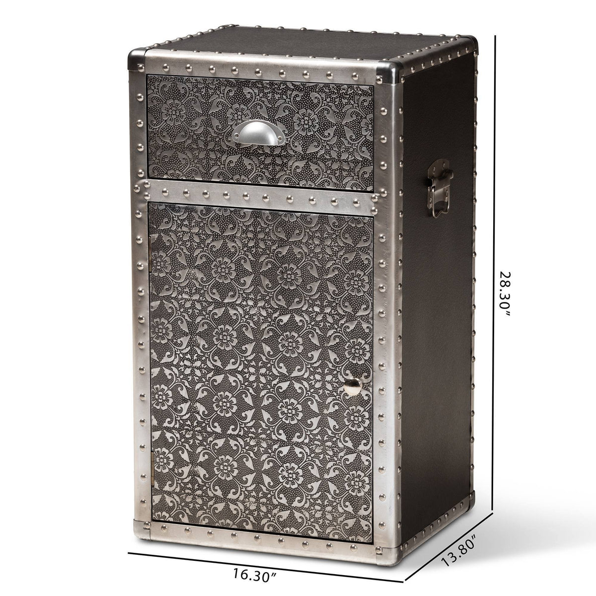 Silver Metal Accent Cabinet N34774