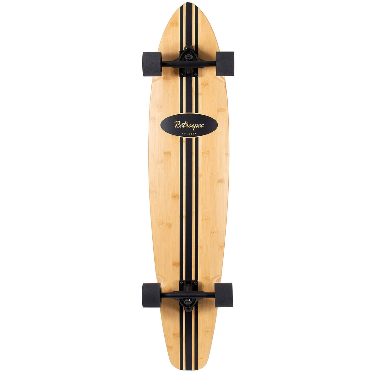 Black Bamboo Longboard Skateboard Complete Cruiser M1987