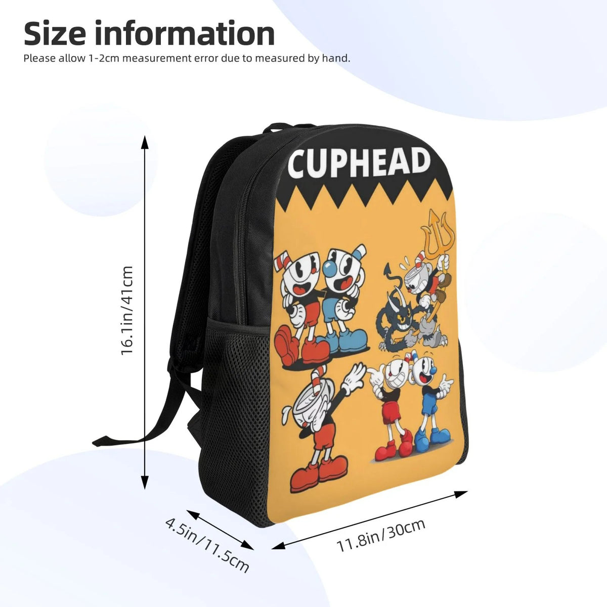 Cuphead Mugman Brothers Backpack Lightweight Daypack I4258