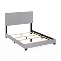 Upholstered Bed Frame, Black PU Leather, Twin XL S91485