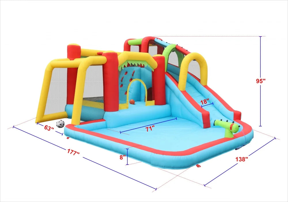 Multicolor Inflatable Water Park Bounce House V7132