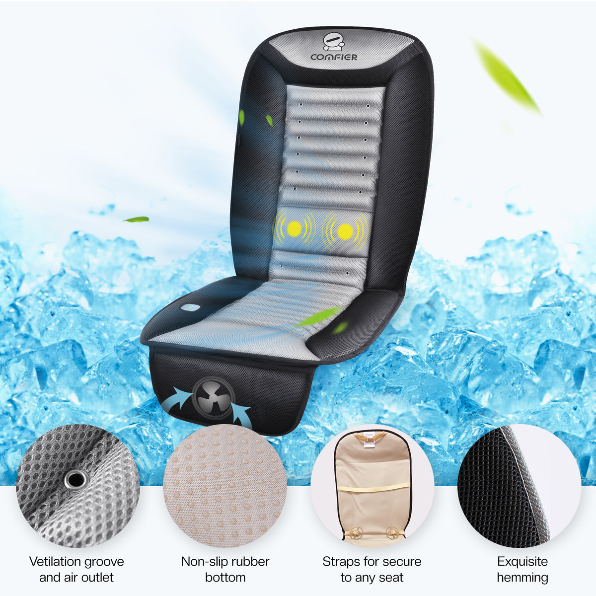 Car Seat Cushion with Back Massage N5699