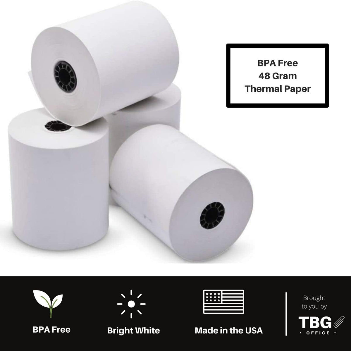 3 1/8” x 230' Thermal Paper Rolls (1 Case - 30 Rolls) W612139