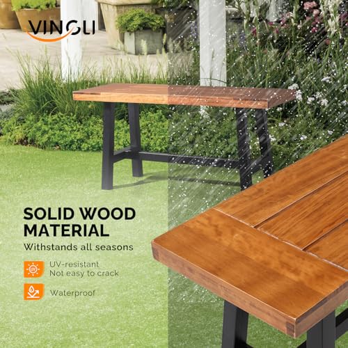 Outdoor Bench with Metal Legs C190
