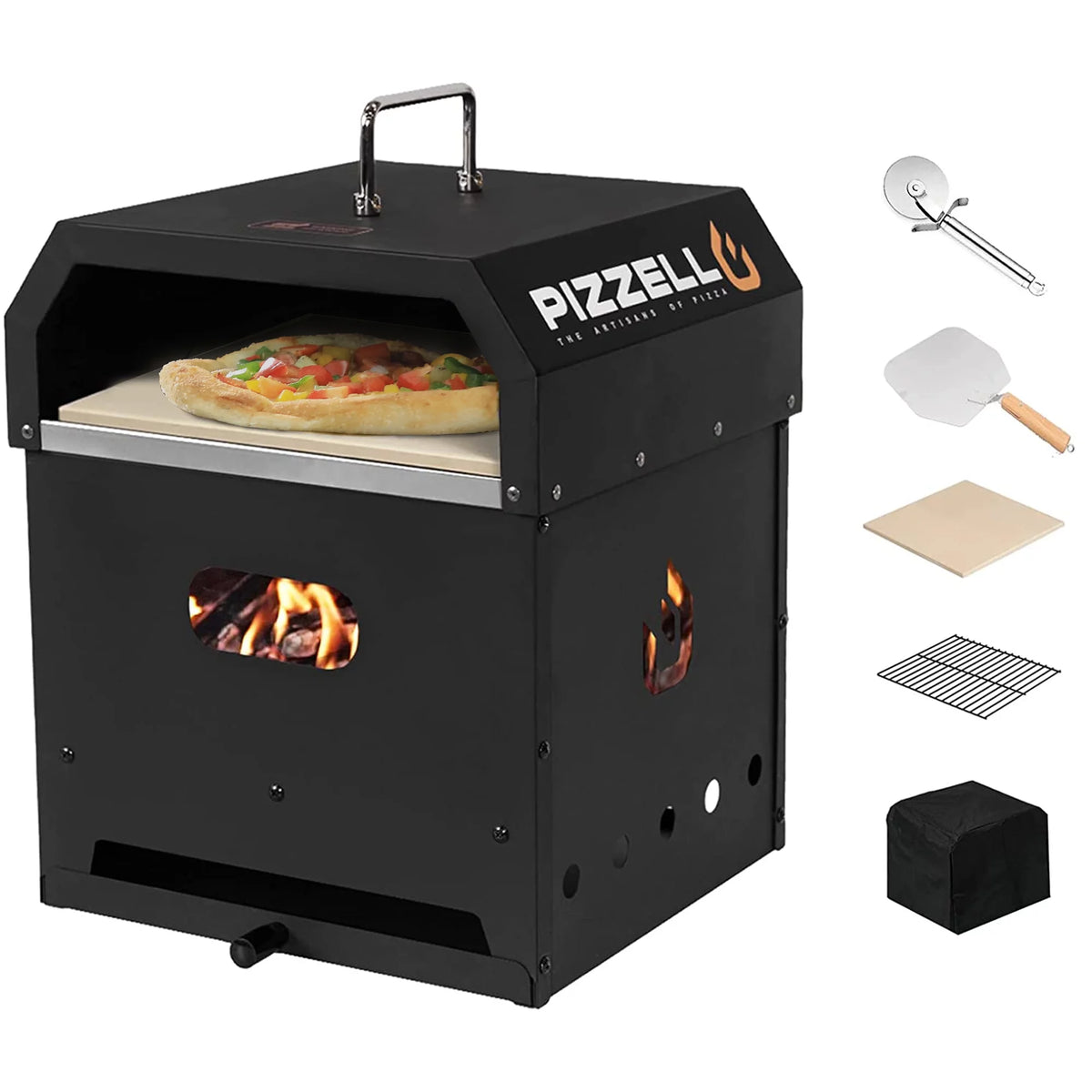 Black 16 inch Wood Fired Pizza Oven L162561