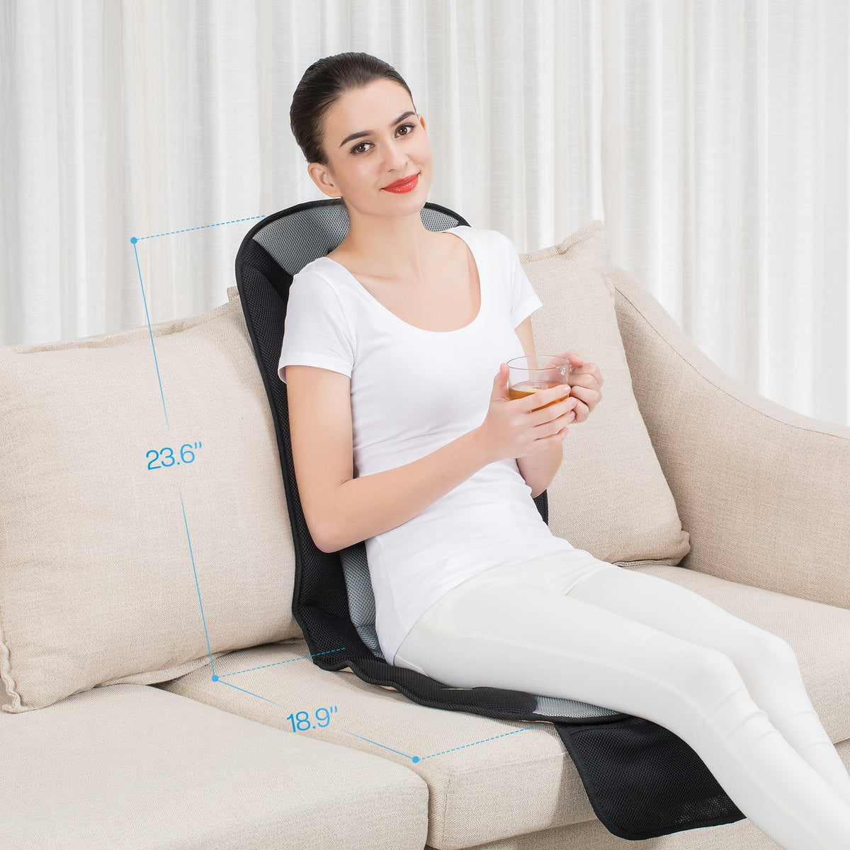 Car Seat Cushion with Back Massage N5699