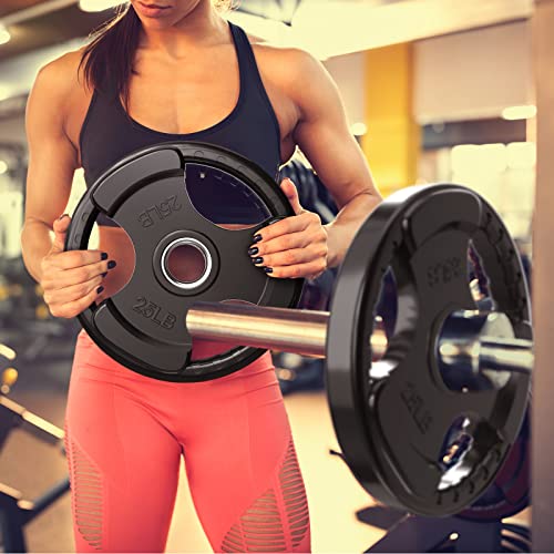 2.5-45 LB Olympic Rubber Grip Weight Plates S353