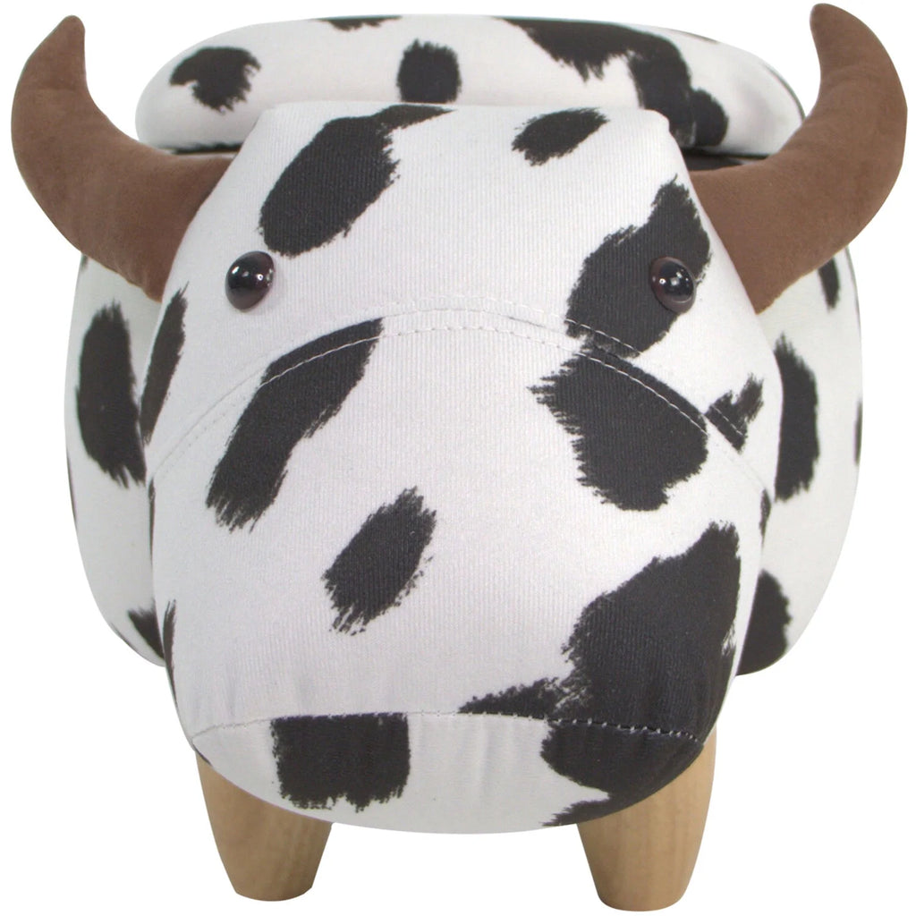 Black-White Cow Animal Shape Storage Ottoman C4474