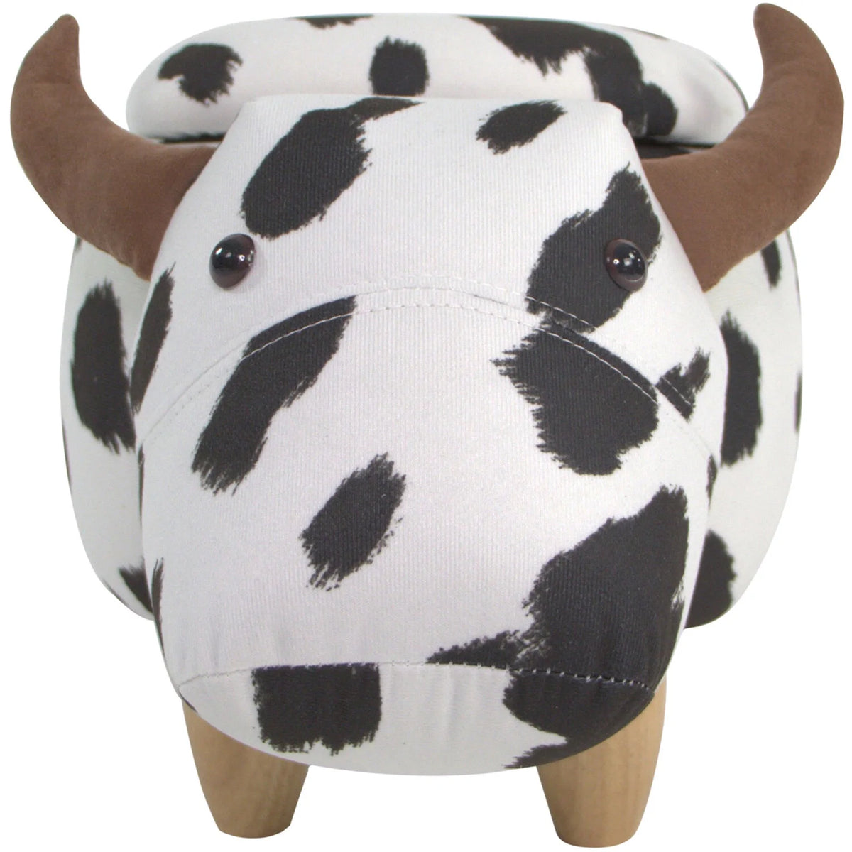 Black-White Cow Animal Shape Storage Ottoman C4474