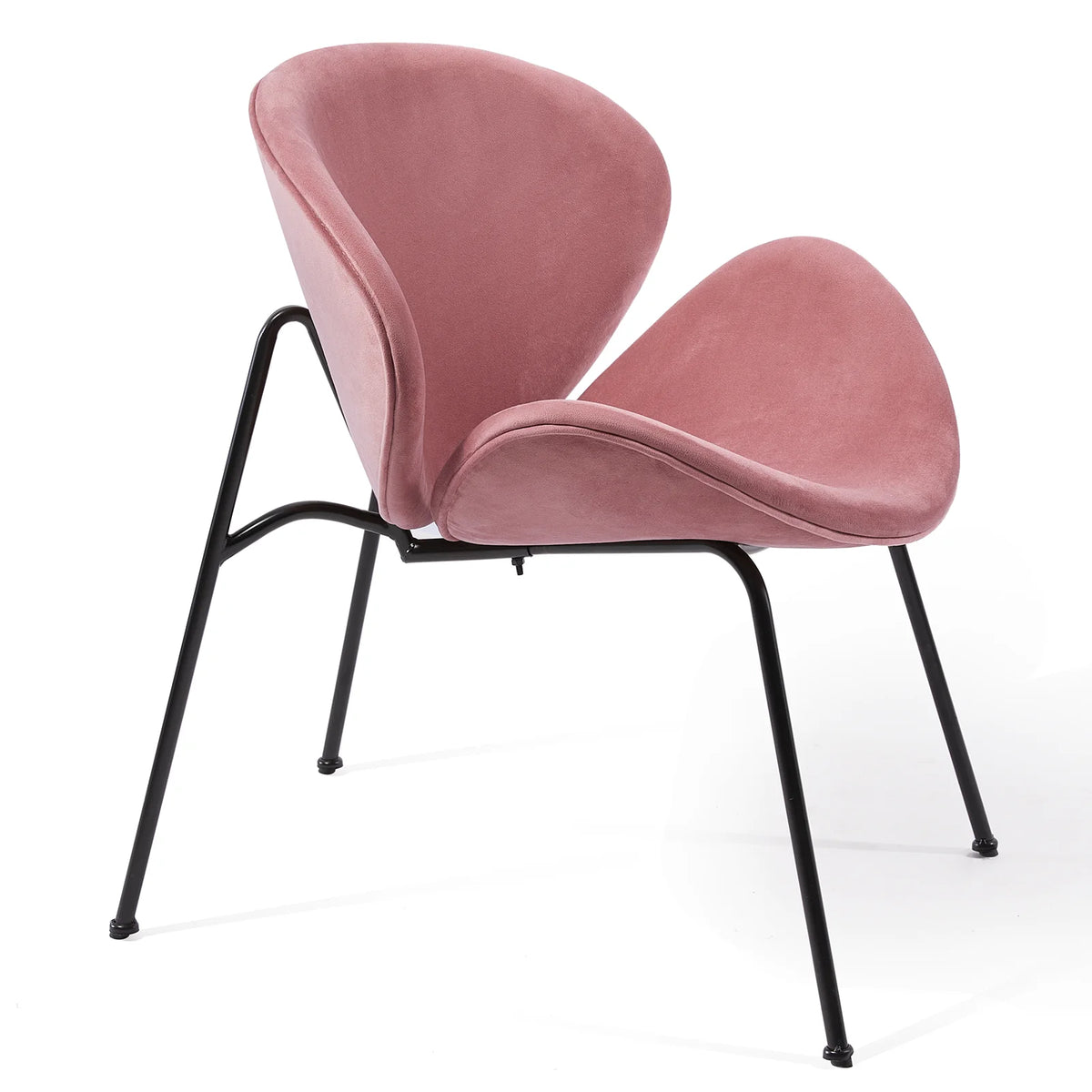 Velvet Accent Chair Set of 2 with End Table (Pink) C275232