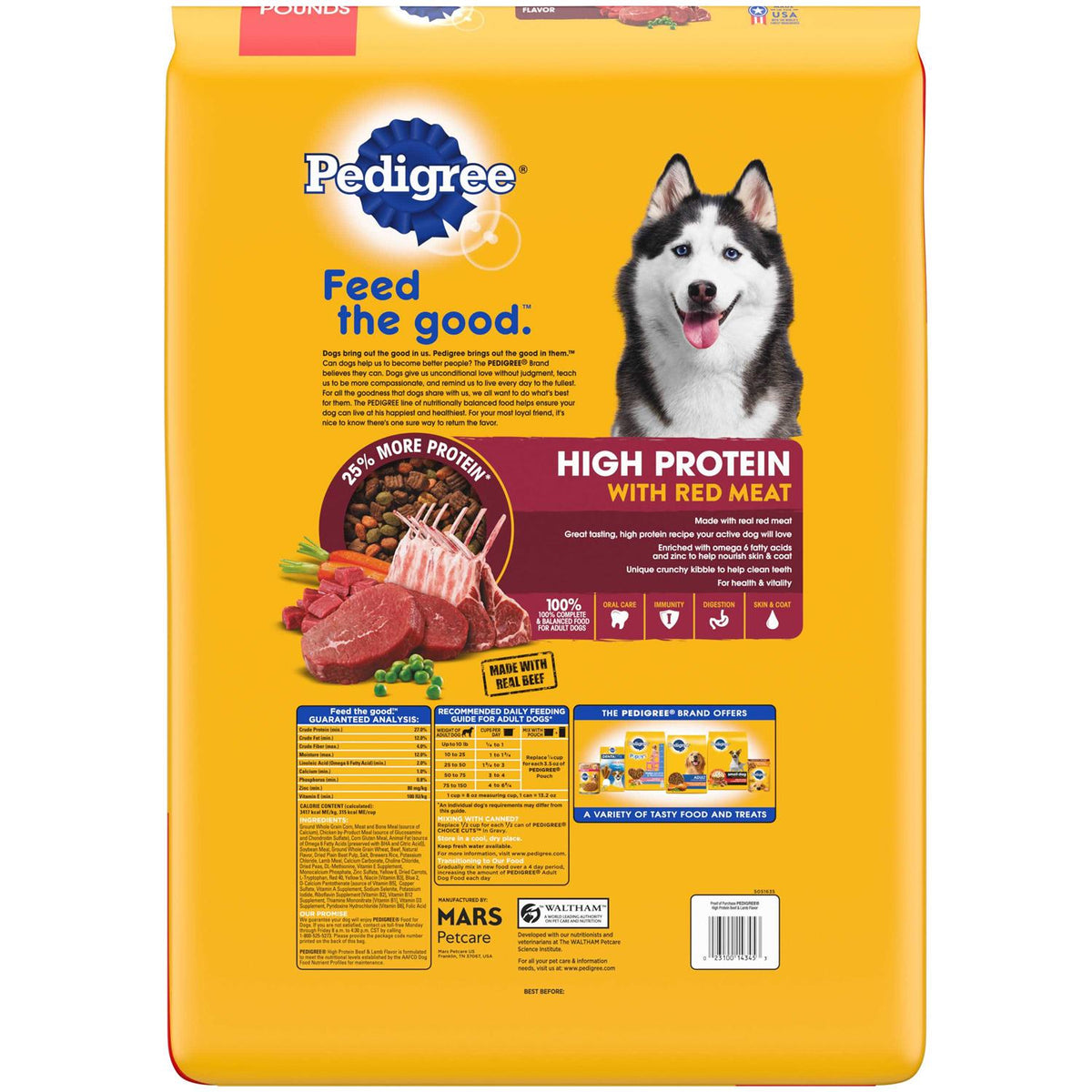 High Protein Adult Dry Dog Food Beef and Lamb B8879
