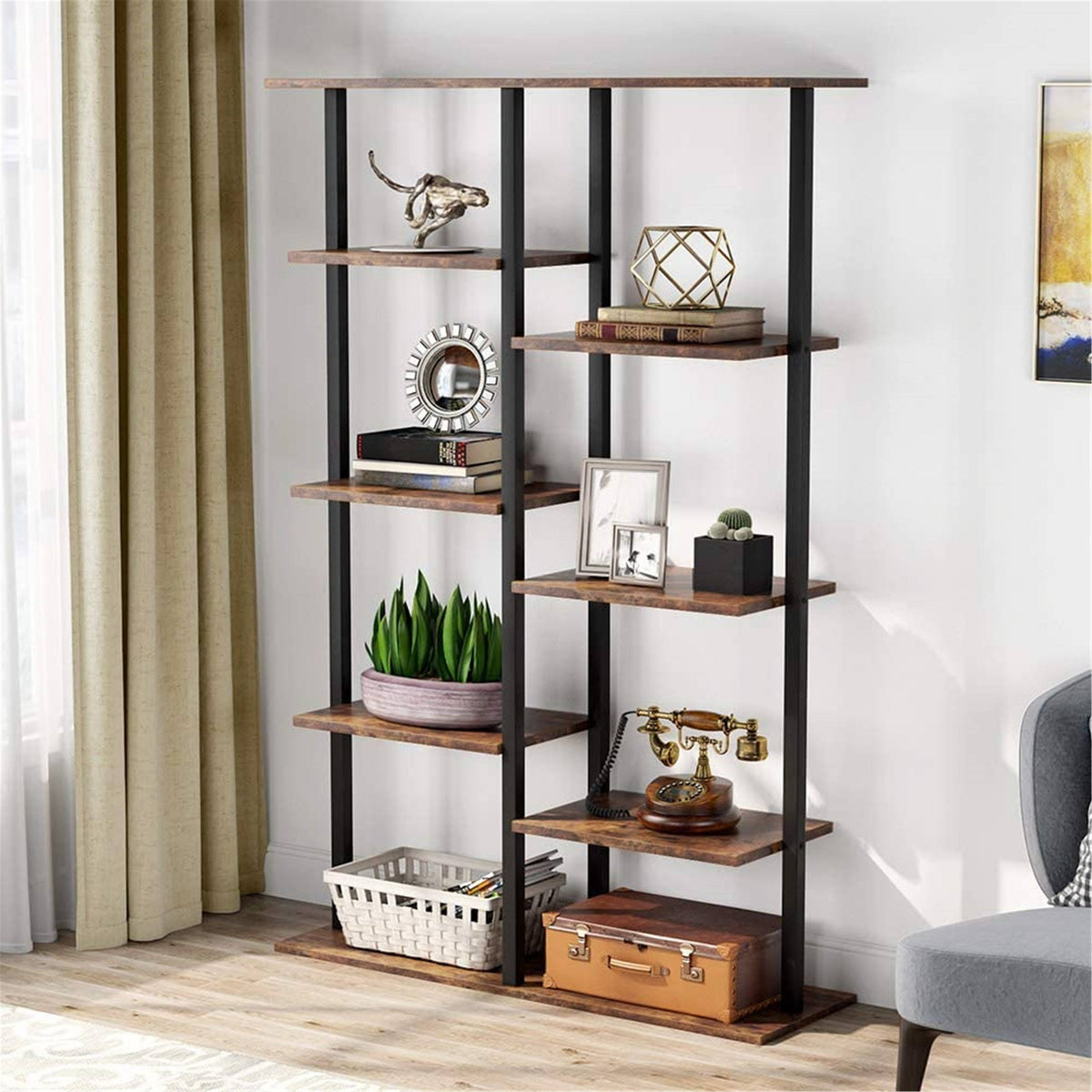 White 5-Tier Bookshelf K95044