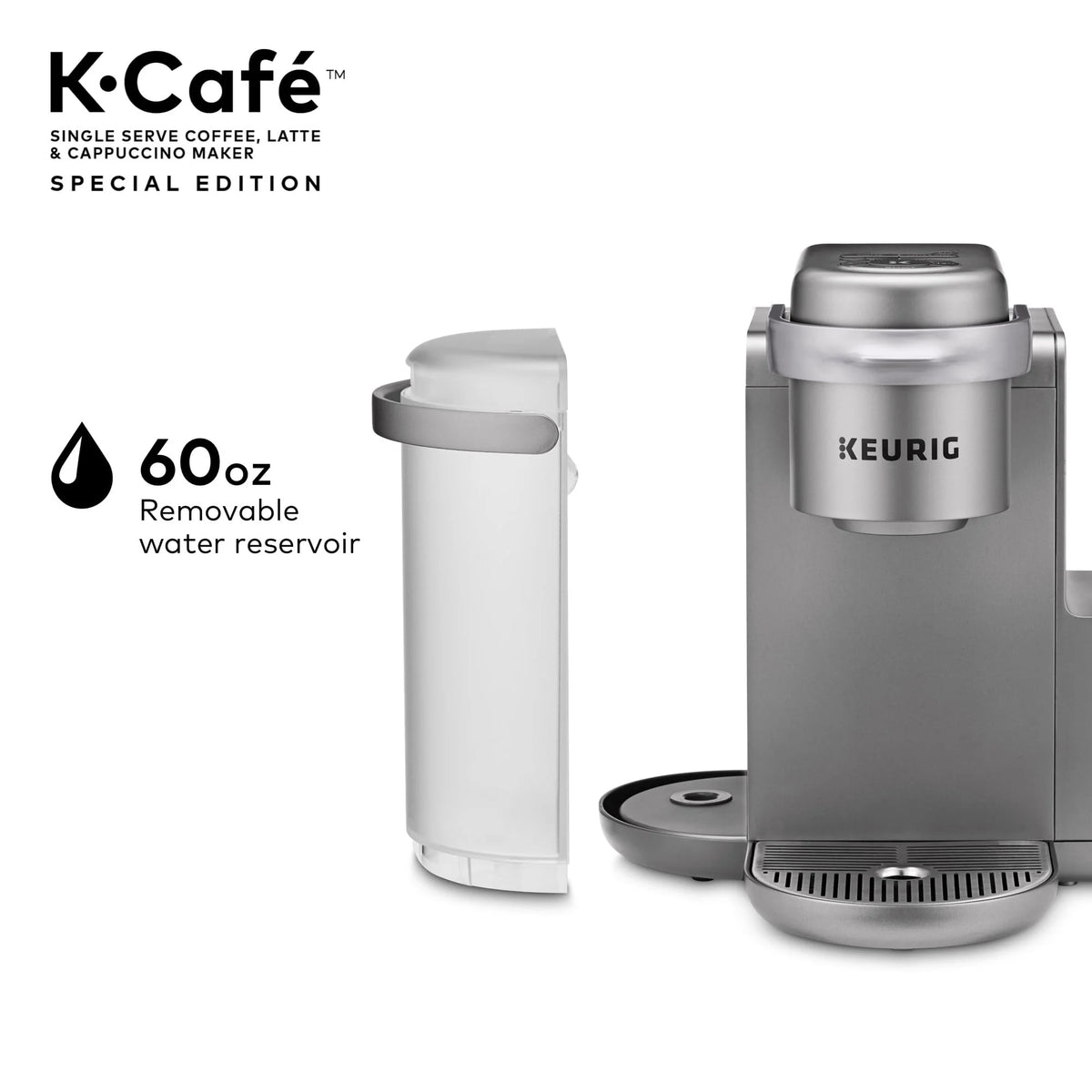 Single Serve K-Cup Pod Coffee, Latte and Cappuccino Maker, Nickel B880