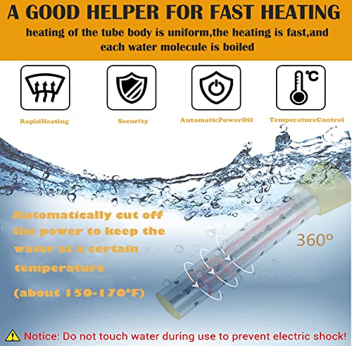 Portable 304 Stainless Steel Immersion Water Heater F5156
