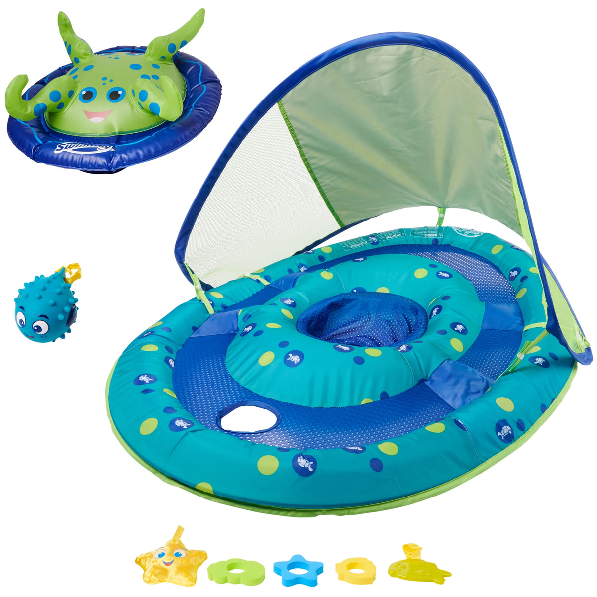 Blue/Green Inflatable Baby Spring Float Activity Center Z18177