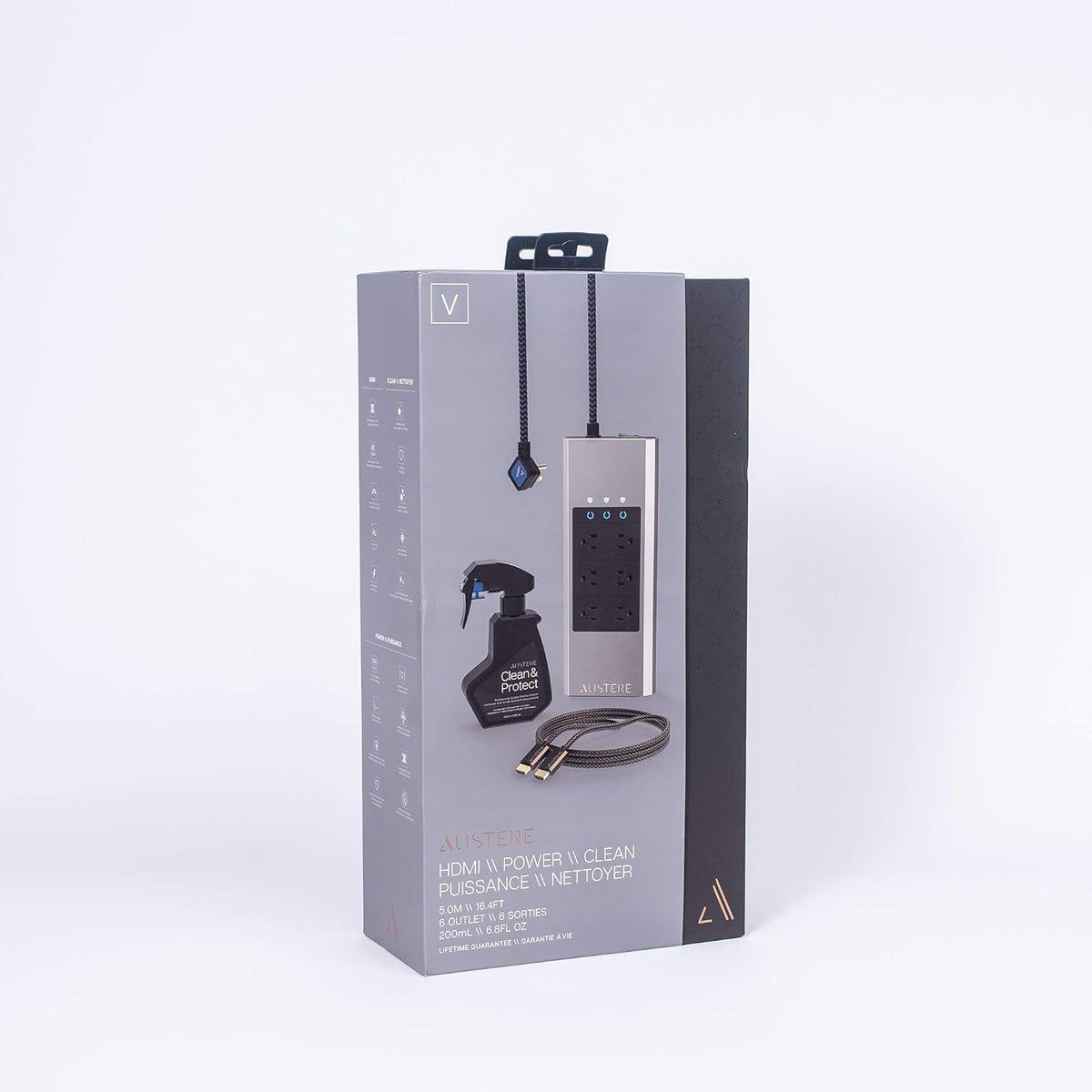 4K Active HDMI Cable 5.0m, 6-Outlet Power, Clean & Protect E506