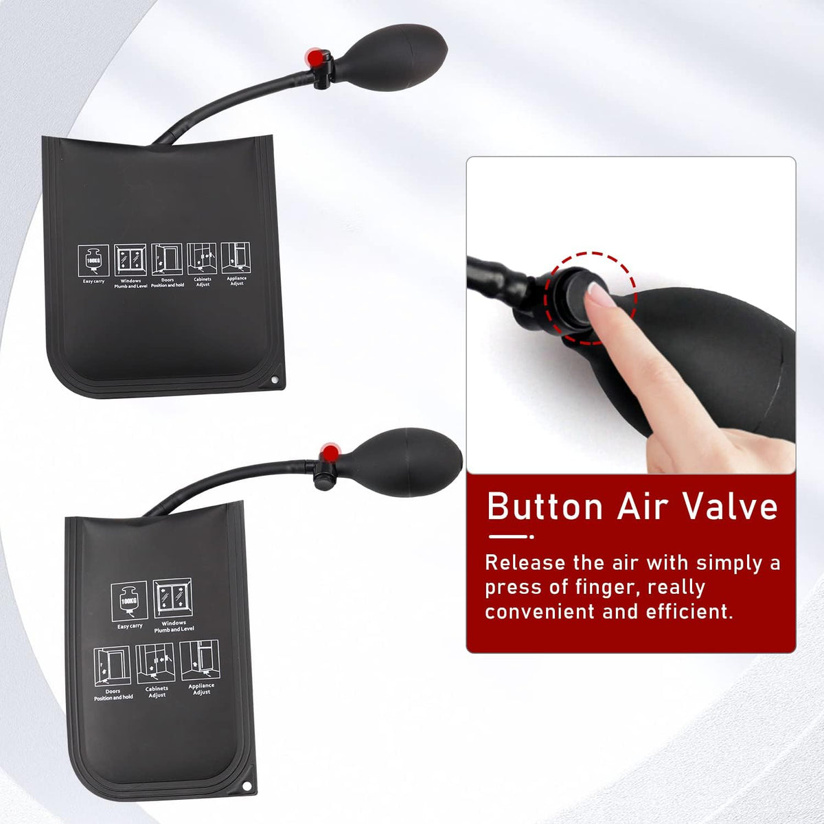 13 Pc Stainless Steel Car Tool Kit with Air Wedge Pump Bag R592
