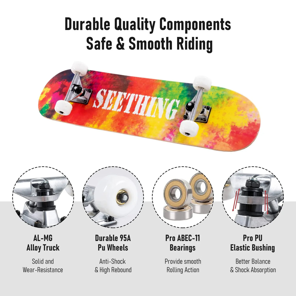 31"x8" Maple Complete Skateboard A28773