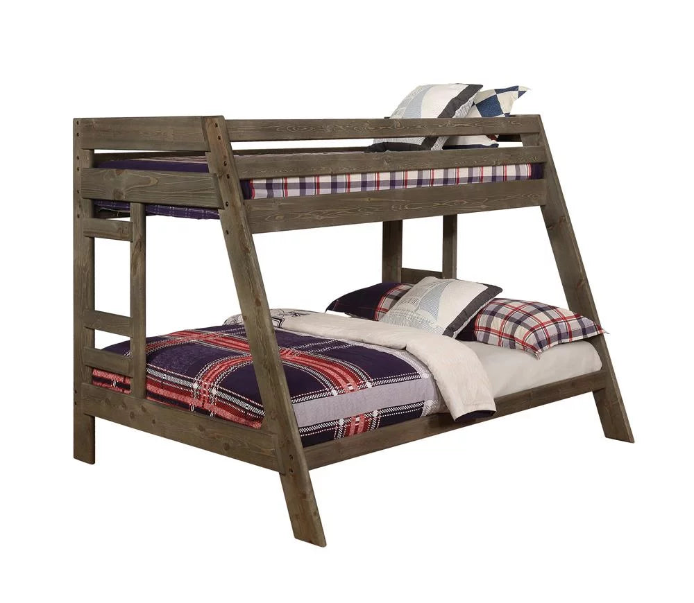 Gun Smoke Twin over Full Bunk Bed C1069